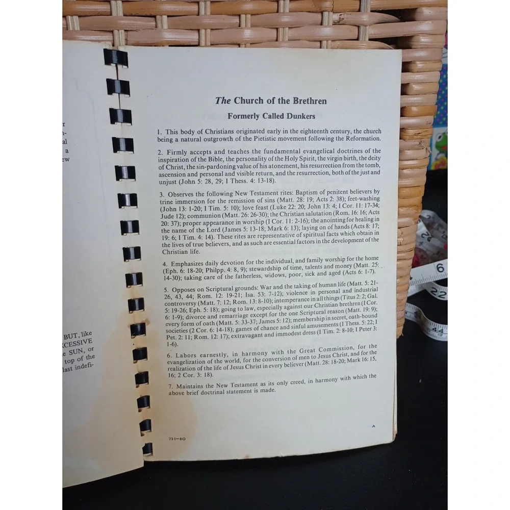 Fraternity Church Of The Brethren Winston-Salem, NC Cookbook Spiral 1980 Dunkers